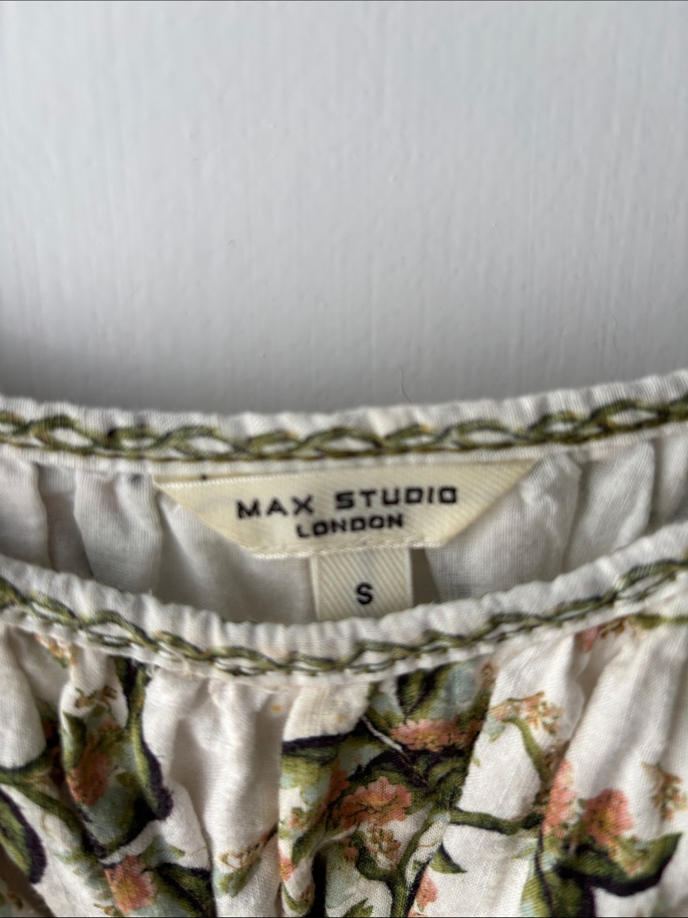 Max Studio Floral Spaghetti-Strap Maxi Dress in Cream, Green and Orange - Picture 2 of 3